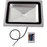 50W Waterproof Floodlight  RGB LED Lamp with Remote Control  AC 85-265V