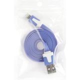 2m Noodle Style USB Sync Data / Charging Cable  For iPhone 6 & 6 Plus  iPhone 6s & 6s Plus  iPhone 5 & 5S & 5C  iPad Air  iPad mini  mini 2 Retina  Compatible with up to iOS 11.02(Blue)
