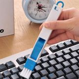 2 PCS  Mini Cleaning Brush with Detachable Dustpan for Window Groove Keyboard Corner Crannies(Blue)
