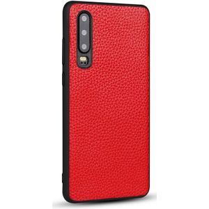 For Huawei P30 Litchi PU Leather Anti-falling TPU Protective Case(Red)