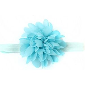 Baby Girl Elastic Hairband Children Hair Wear Flower Headband(Blue)