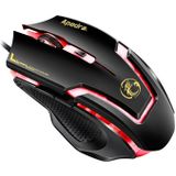 Apedra iMICE A9 High Precision Gaming Mouse LED four color controlled breathing light USB 6 Buttons 3200 DPI Wired Optical Gaming Mouse for Computer PC Laptop(Black)