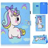 Painted Pattern TPU Horizontal Flip Leather Protective Case For Samsung Galaxy Tab A 10.1 (2016)(Rainbow Unicorn)