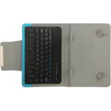 Universal Leather Case with Separable Bluetooth Keyboard and Holder for 7 inch Tablet PC(Blue)