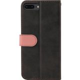 Business Stitching-Color Horizontal Flip PU Leather Case with Holder & Card Slots & Photo Frame For iPhone 8 Plus / 7 Plus(Pink)