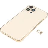 Battery Back Cover Assembly (with Side Keys & Loud Speaker & Motor & Camera Lens & Card Tray & Power Button + Volume Button + Charging Port & Wireless Charging Module) for iPhone 12 Pro Max(Gold)