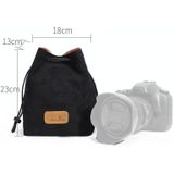 S.C.COTTON Liner Shockproof Digital Protection Portable SLR Lens Bag Micro Single Camera Bag Square Black L