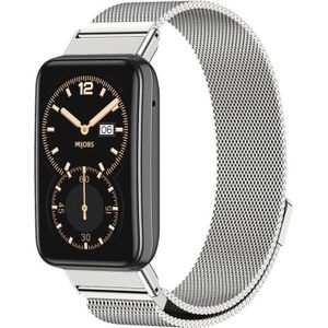 For Xiaomi Mi Band 7 Pro Mijobs Milan Magnetic Stainless Steel Watch Band(Silver)