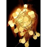 LED Waterproof Ball Light String Festival Indoor and Outdoor Decoration  Color:Warm White 80 LEDs -Battery Power