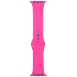 For Apple Watch Series 5 & 4 44mm / 3 & 2 & 1 42mm Silicone Watch Replacement Strap  Long Section (Men)(Barbie Pink)