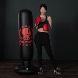 1.6m Fitness Vertical Inflatable Boxing Column Adult Inflatable Non-Tumbler Sandbag(Five-pointed Star (2094))