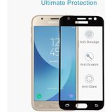 For Galaxy J3 (2017) (EU Version) 0.26mm 9H Surface Hardness 2.5D Curved Silk-screen Full Screen Tempered Glass Screen Protector (Black)