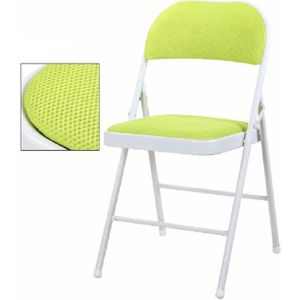 Portable Folding Metal Conference Chair Office Computer Chair Leisure Home Outdoor Chair(Green)