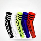 A Pair Sports Wrist Guard Arm Sleeve Outdoor Basketball Badminton Fitness Running Sports Protective Gear  Specification:  L (Fluorescent Green)