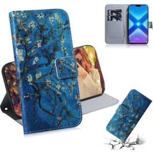 Apricot Flower Pattern Coloured Drawing Horizontal Flip Leather Case for Huawei Honor 8X  with Holder & Card Slots & Wallet