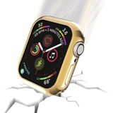 For Apple Watch Series 5 & 4 40mm Plating TPU Round Hole Hollowing Protective Case(Gold)