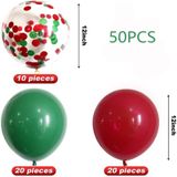 2 PCS Christmas Red Green Confetti Balloon Set Merry Christmas Christmas Party Decorations