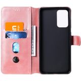 For Samsung Galaxy A72 5G Classic Calf Texture PU + TPU Horizontal Flip Leather Case  with Holder & Card Slots & Wallet(Rose Gold)