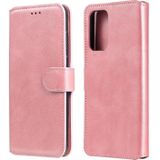 For Samsung Galaxy A72 5G Classic Calf Texture PU + TPU Horizontal Flip Leather Case  with Holder & Card Slots & Wallet(Rose Gold)