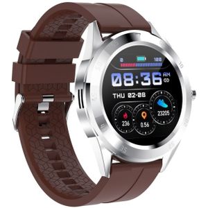 Y10 1.54inch Color Screen Smart Watch IP68 Waterproof Support Heart Rate Monitoring/Blood Pressure Monitoring/Blood Oxygen Monitoring/Sleep Monitoring(Coffee)