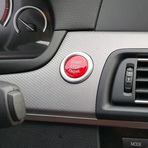 Car Engine Start Key Push Button Cover for BMW E90 Chassis (Red)