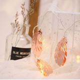 3m Gold Feather USB Plug Romantic LED String Holiday Light  20 LEDs Teenage Style Warm Fairy Decorative Lamp for Christmas  Wedding  Bedroom (Warm White)