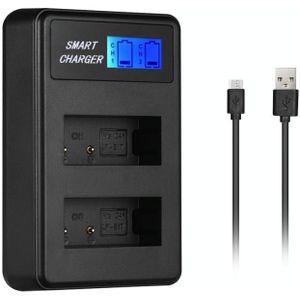 For Canon LP-E17 Smart LCD Display USB Dual-Channel Charger