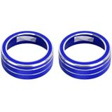 2 PCS Car Aluminum Alloy Air Conditioner Knob Case for Toyota RAV4 / Wildlander (Blue)