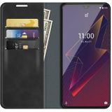 For Wiko Power U20 Retro-skin Business Magnetic Suction Leather Case with Holder & Card Slots & Wallet(Black)