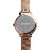 SKMEI 1528 Simple Fashion Lady Watch Casual Netting Scale(Rose Gold)