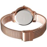 SKMEI 1528 Simple Fashion Lady Watch Casual Netting Scale(Rose Gold)