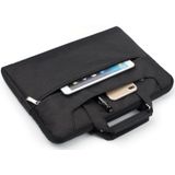 Portable One Shoulder Handheld Zipper Laptop Bag  For 11.6 inch and Below Macbook  Samsung  Lenovo  Sony  DELL Alienware  CHUWI  ASUS  HP(Black)