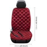 Car 24V Front Seat Heater Cushion Warmer Cover Winter Heated Warm  Single Seat (Red)