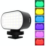 PULUZ Live Broadcast Video LED Light Photography Beauty Selfie Fill Light with Switchable 6 Colors Filters(Black)