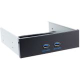 2-Port USB 3.0 3.5 inch Front Panel Data Hub for PC