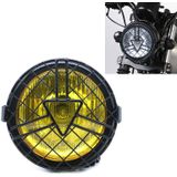 Motorcycle Arrowhead Reticular Retro Lamp LED Headlight Modification Accessories for CG125 / GN125 (Yellow)