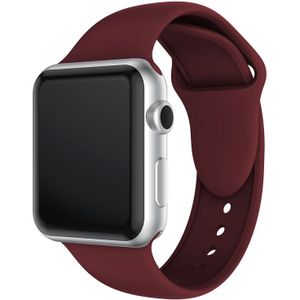 Double Rivets Silicone Watch Band for Apple Watch Series 3 & 2 & 1 42mm (Wine Red)