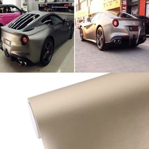 7.5m * 0.5m Ice Blue Metallic Matte Icy Ice Car Decal Wrap Auto Wrapping Vehicle Sticker Motorcycle Sheet Tint Vinyl Air Bubble (Rose Gold)(Rose Gold)