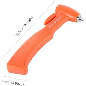 SHUNWEI SD-3501 Seat Belt Cutter Window Breaker Auto Rescue Tool Ideal Plastic Shell Car Safety Emergency Hammer with Adhesive Tape And Fixation Frame(Orange)