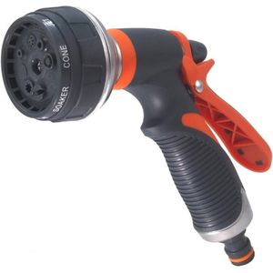 Metal Multifunctional Garden Household Car Watering Sprinkler High Pressure Nozzle(Orange Red)