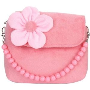 3 PCS Fashion Shoulder Bag Children Girls Princess Flower Messenger Handbag Lovely Purses(Pink)