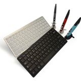 KM-808 2.4GHz Wireless Multimedia Keyboard + Wireless Optical Pen Mouse with USB Receiver Set for Computer PC Laptop  Random Pen Mouse Color Delivery(Black)