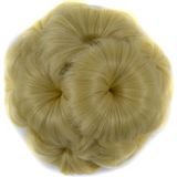 Wig Ball Head Flower Hairpin Hair Bag Wig Headband for Bride(Beige)