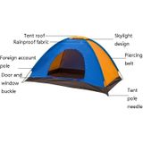 T015 Outdoor Camping Single-Layer Tent Camping Beach Tour Tent  Random Color Delivery  Applicable: 3-4 People