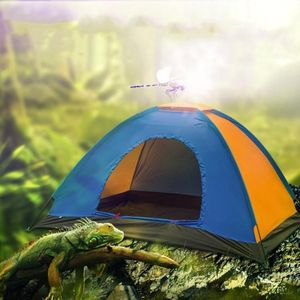 T015 Outdoor Camping Single-Layer Tent Camping Beach Tour Tent  Random Color Delivery  Applicable: 3-4 People