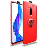 Metal Ring Holder 360 Degree Rotating TPU Case for OPPO Realme X / K3(Red+Red)