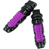Motorcycle Off-Road Car Accessories Modified Aluminum Alloy Non-Slip Foot Pedal(Purple)