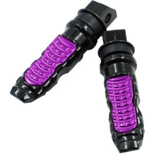 Motorcycle Off-Road Car Accessories Modified Aluminum Alloy Non-Slip Foot Pedal(Purple)