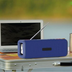 T9 Wireless Bluetooth 4.2 Speaker 10W Portable Sound Box FM Digital Radio 3D Surround Stereo  Support Handsfree & TF & AUX(Blue)