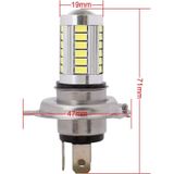 2 PCS H4 16.5W 990LM 6500K White Light 5630 SMD 33 LED Car Brake / Steering Light Bulb  DC12V